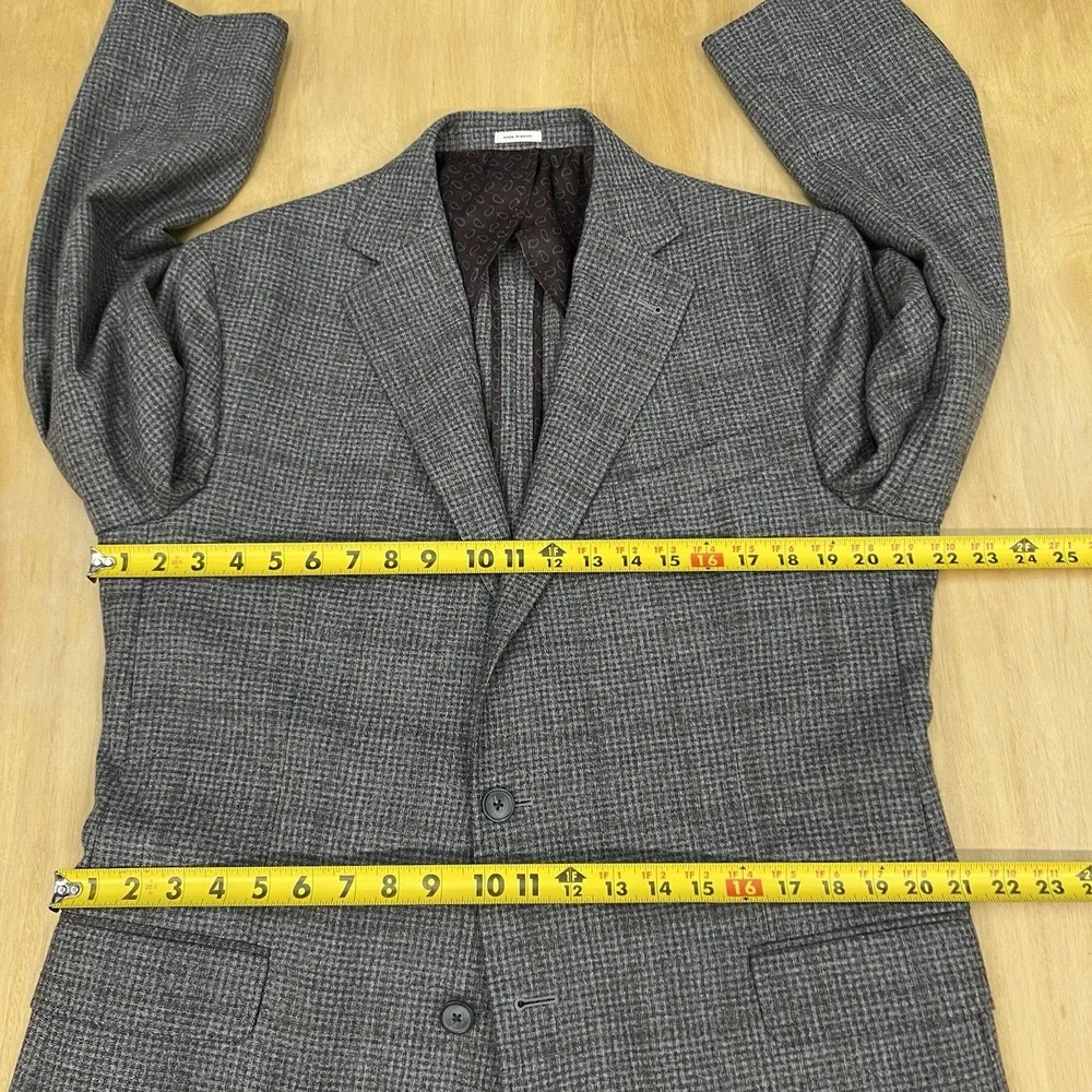 Joseph Abboud Blazer Mens 44L Long Modern Slim Fit Wool Flannel Tan/Gray/Brown